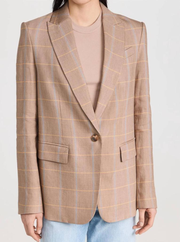 A.L.C. Donovan Jacket In Tawny Plaid