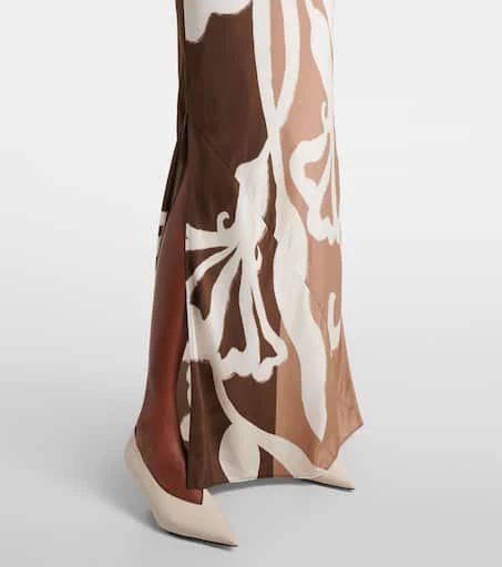 SIR. Floral printed silk satin maxi dress 5