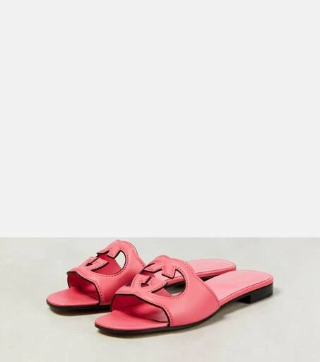Gucci GG leather slides 5