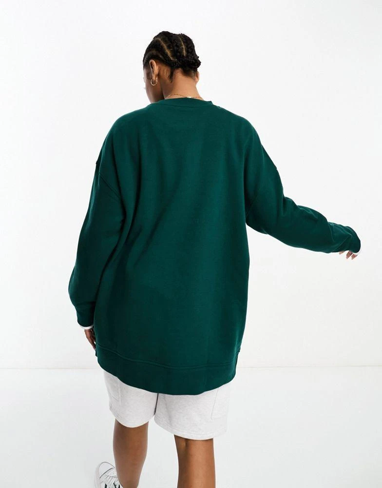 Monki Monki oversized sweatshirt in dark green 2