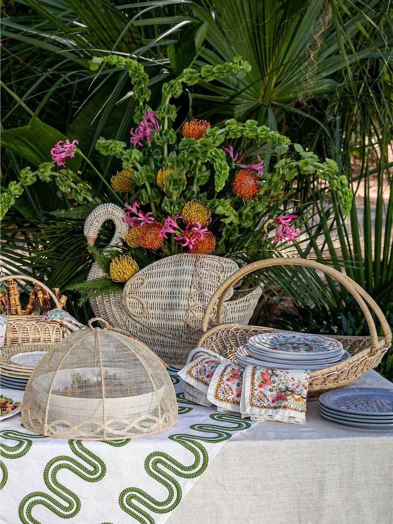 Juliska Provence Rattan Swan Basket 6