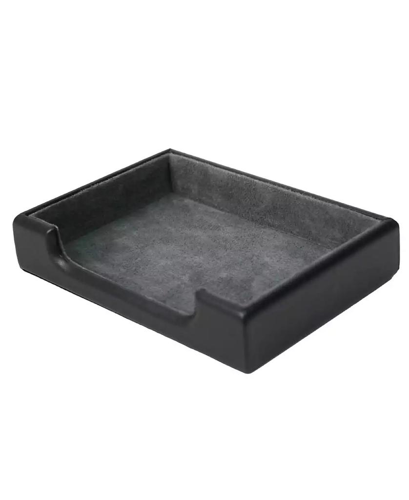 ROYCE New York Suede Lined Desktop Note Tray Organizer