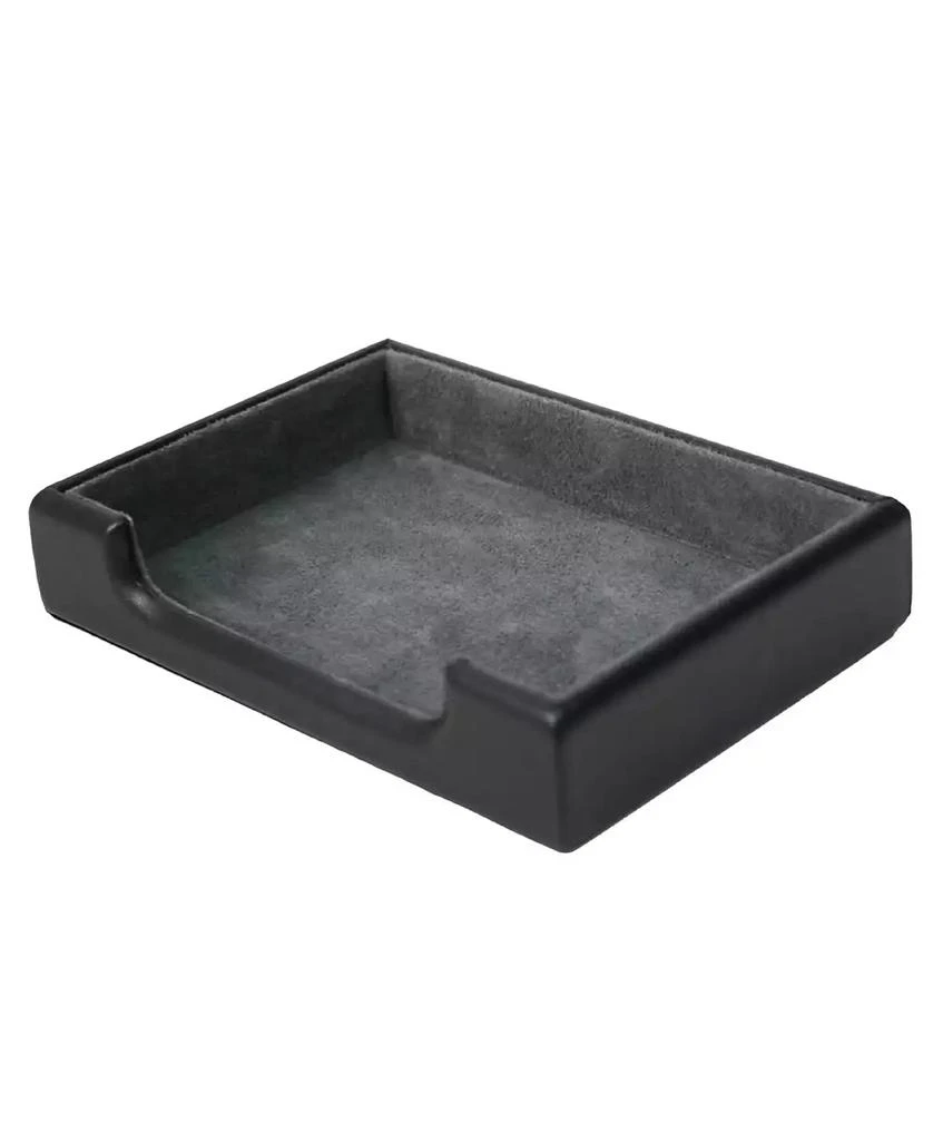 ROYCE New York Suede Lined Desktop Note Tray Organizer 1