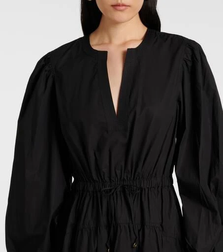 Ulla Johnson Aurelie pleated cotton midi dress 4