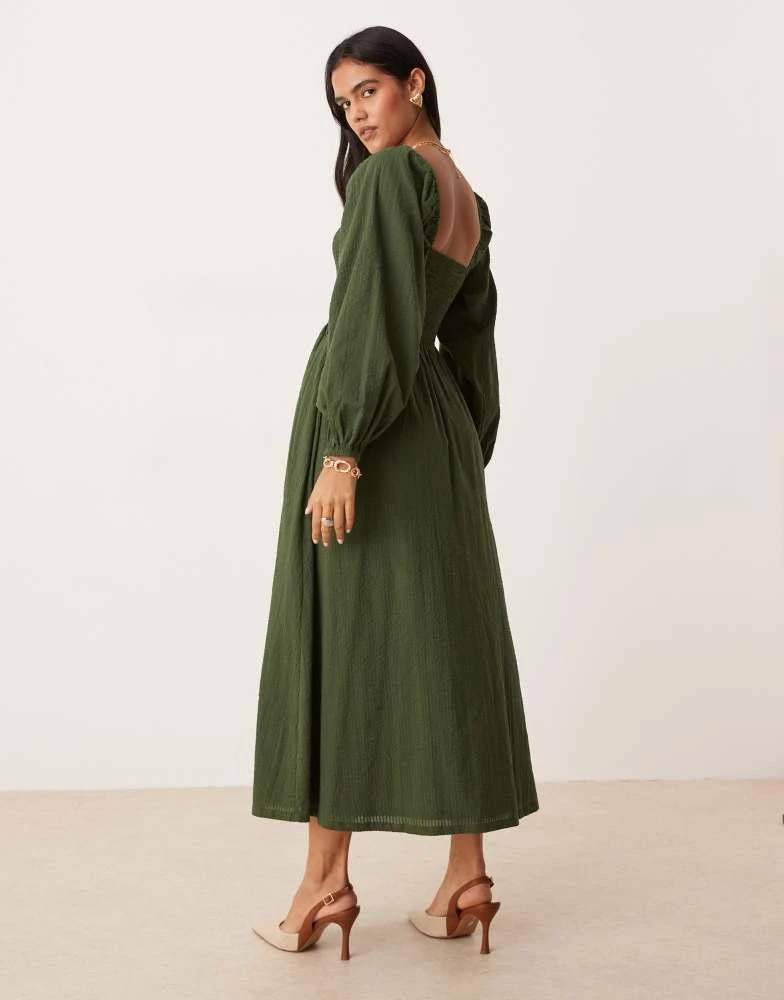 deep green midi dress UNDRESS AGALIA DEEP GREEN OFF-THE-SHOULDER MIDI DRESS main image 0