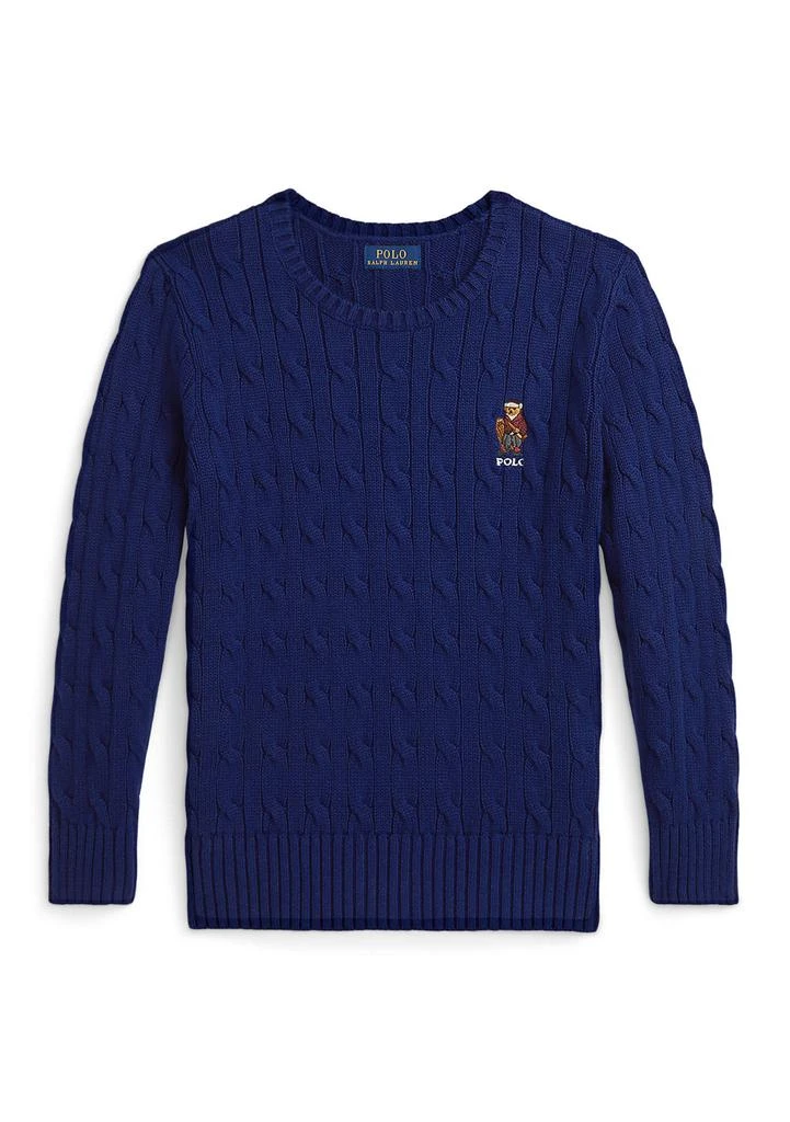 Ralph Lauren Boys 2-7 Polo Bear Cable-Knit Cotton Sweater