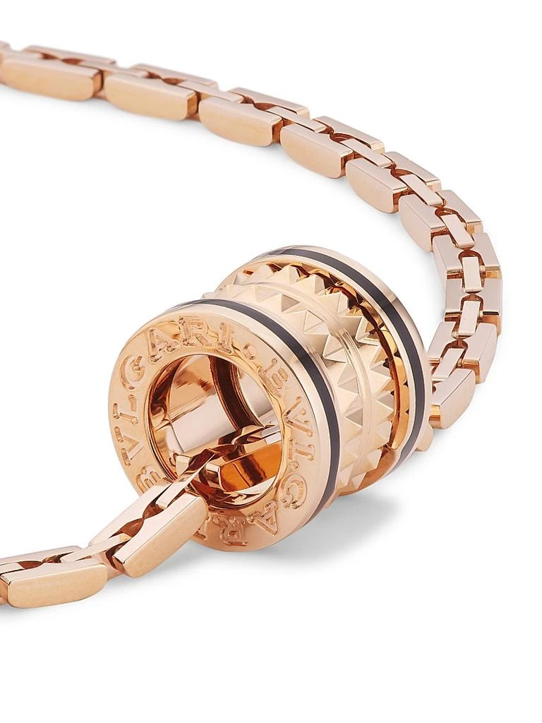 BVLGARI B.zero1 Rock 18K Rose Gold & Black Ceramic Pendant Necklace 4