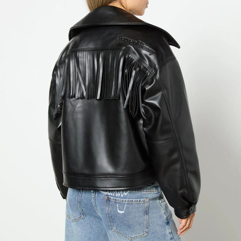 House Of Sunny House of Sunny Athena Faux Leather Biker Jacket 2