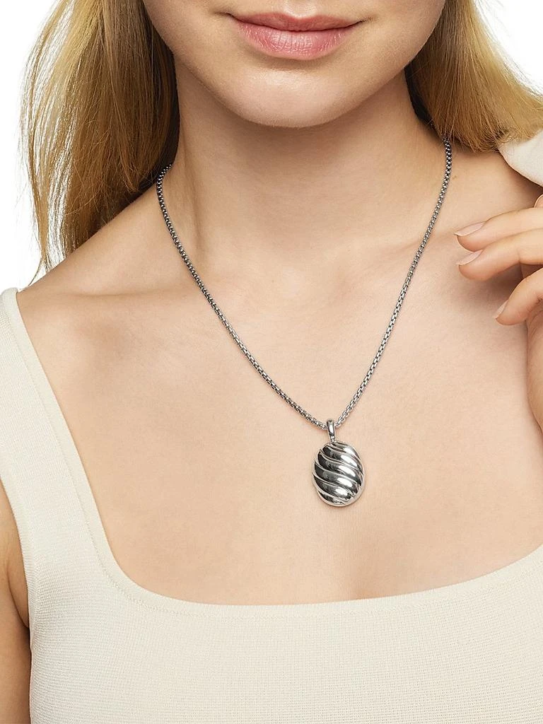 David Yurman Sculpted Cable Locket in Sterling Silver, 27mm 2