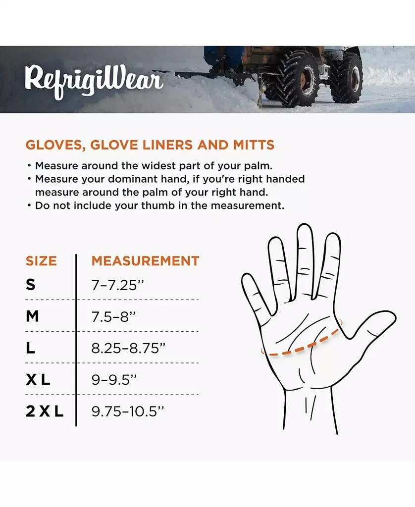 RefrigiWear Men's Insulated Extreme Freezer Mittens with Grip Palm & Impact Protection 3