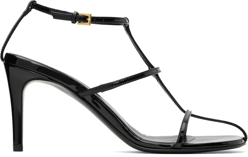Khaite Black Cage Heeled Sandals 1