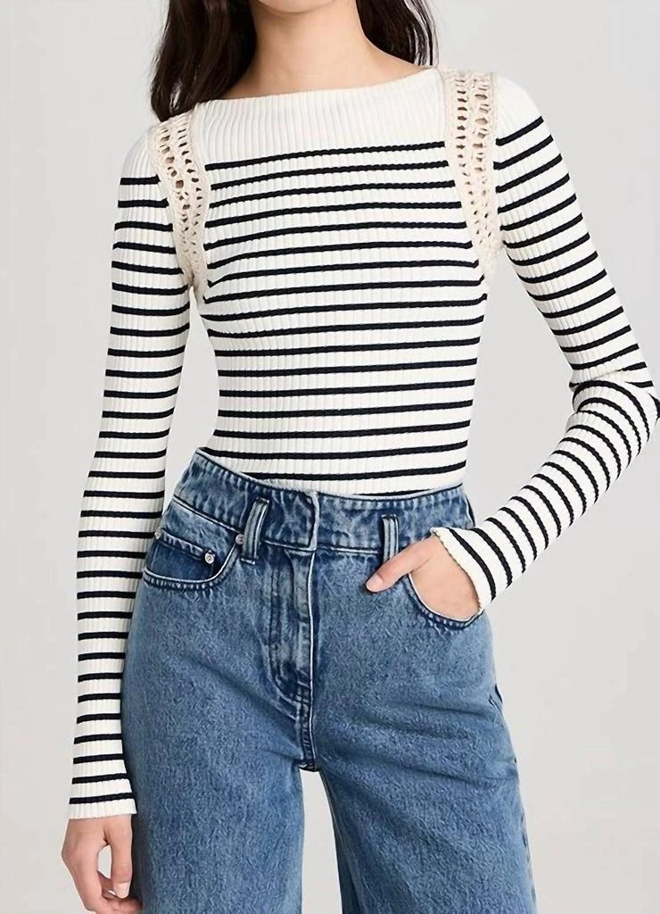 A.L.C. Isa Top In Navy/bone 1