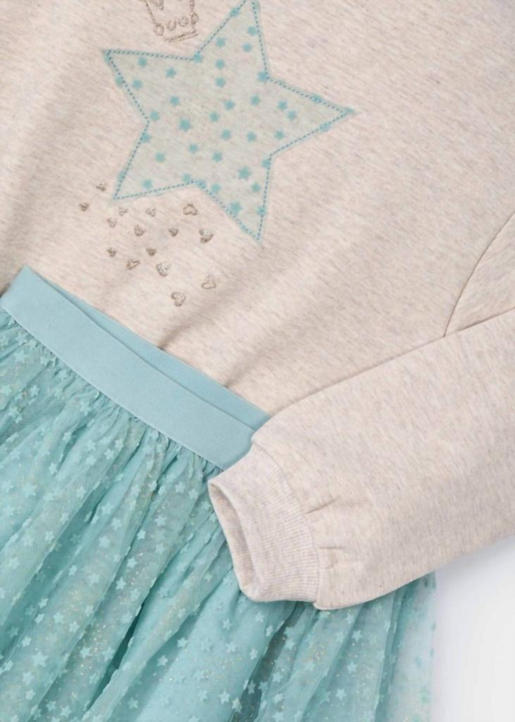 Mayoral Mayoral - Girl's Star Sweatshirt & Tulle Skirt Set