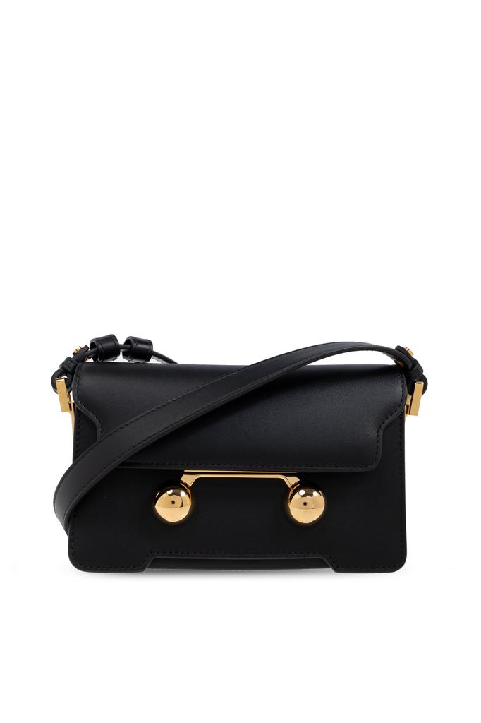 追跡便【MARNI】Trunkaroo Mini Shoulder Bag Black Black leather Trunkaroo mini shoulder bag | Marni