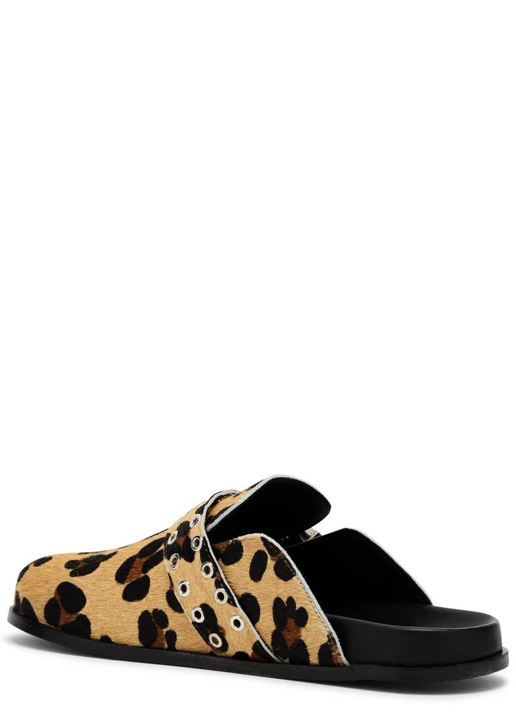 ALOHAS Halia leopard-print calf-hair clogs 2
