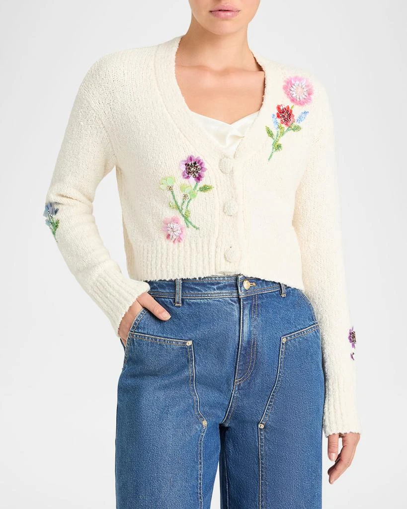 Cinq a Sept Solene Floral Embellished Cardigan 3