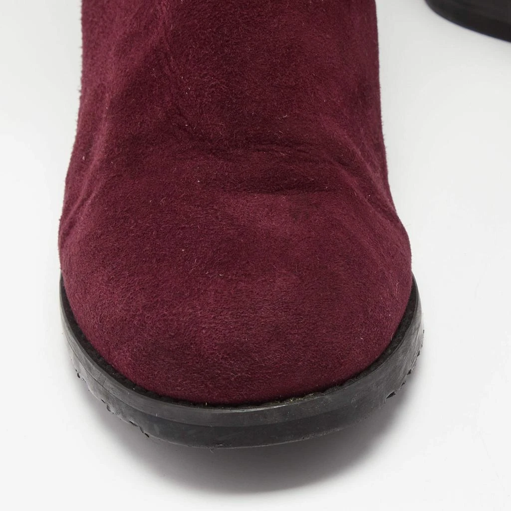 Stuart Weitzman Stuart Weitzman Burgundy Suede Knee Length Boots Size 34.5 8