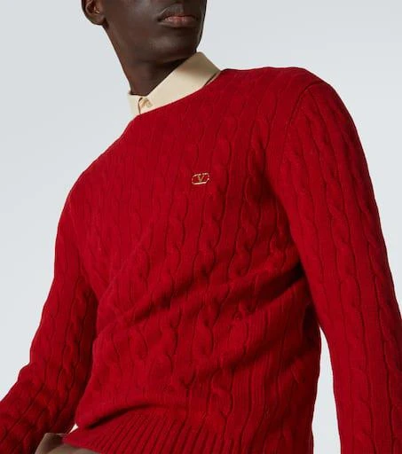 Valentino VLogo cable-knit cashmere sweater 5