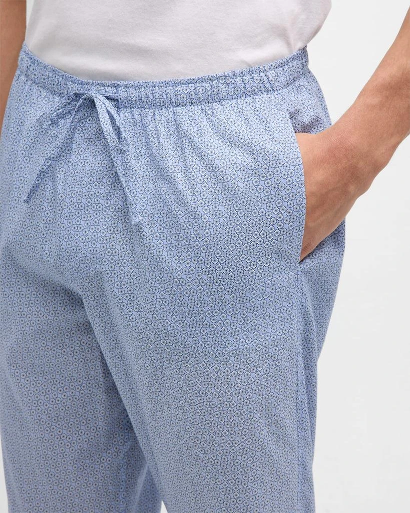Zimmerli Men's Long Geo-Print Cotton Pants 6