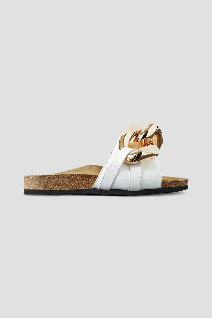 JW Anderson Chain-embellished leather slides 1