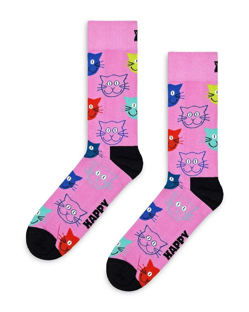Happy Socks Mixed Cats Crew Socks Gift Set, Pack of 3 3