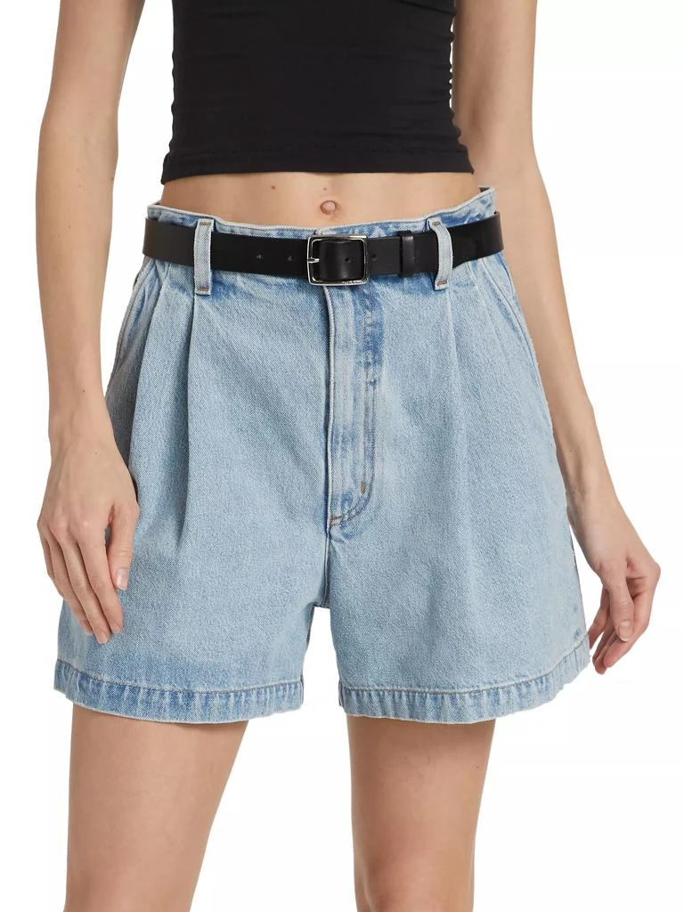 AGOLDE Becker Pleated Denim Shorts 3