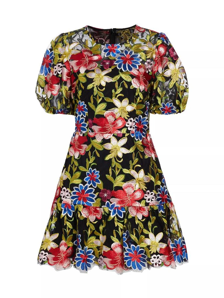 Milly Yasmin Floral Mesh Dress 1