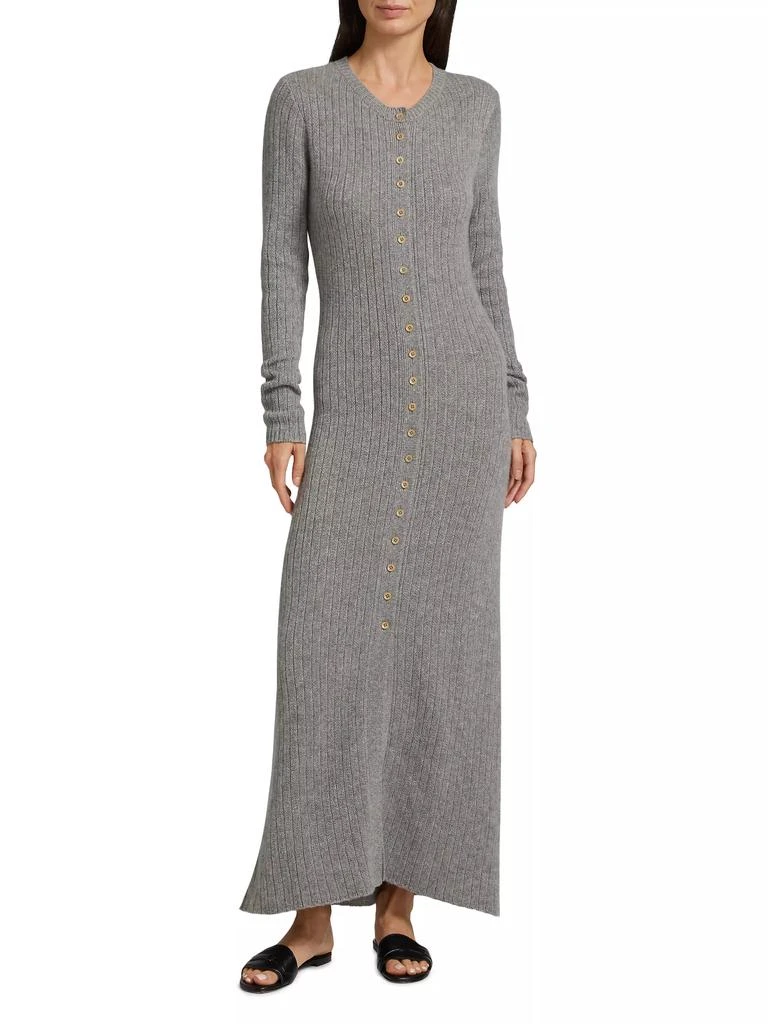 The Elder Statesman Bungalow Cashmere Rib-Knit Maxi Dress 6