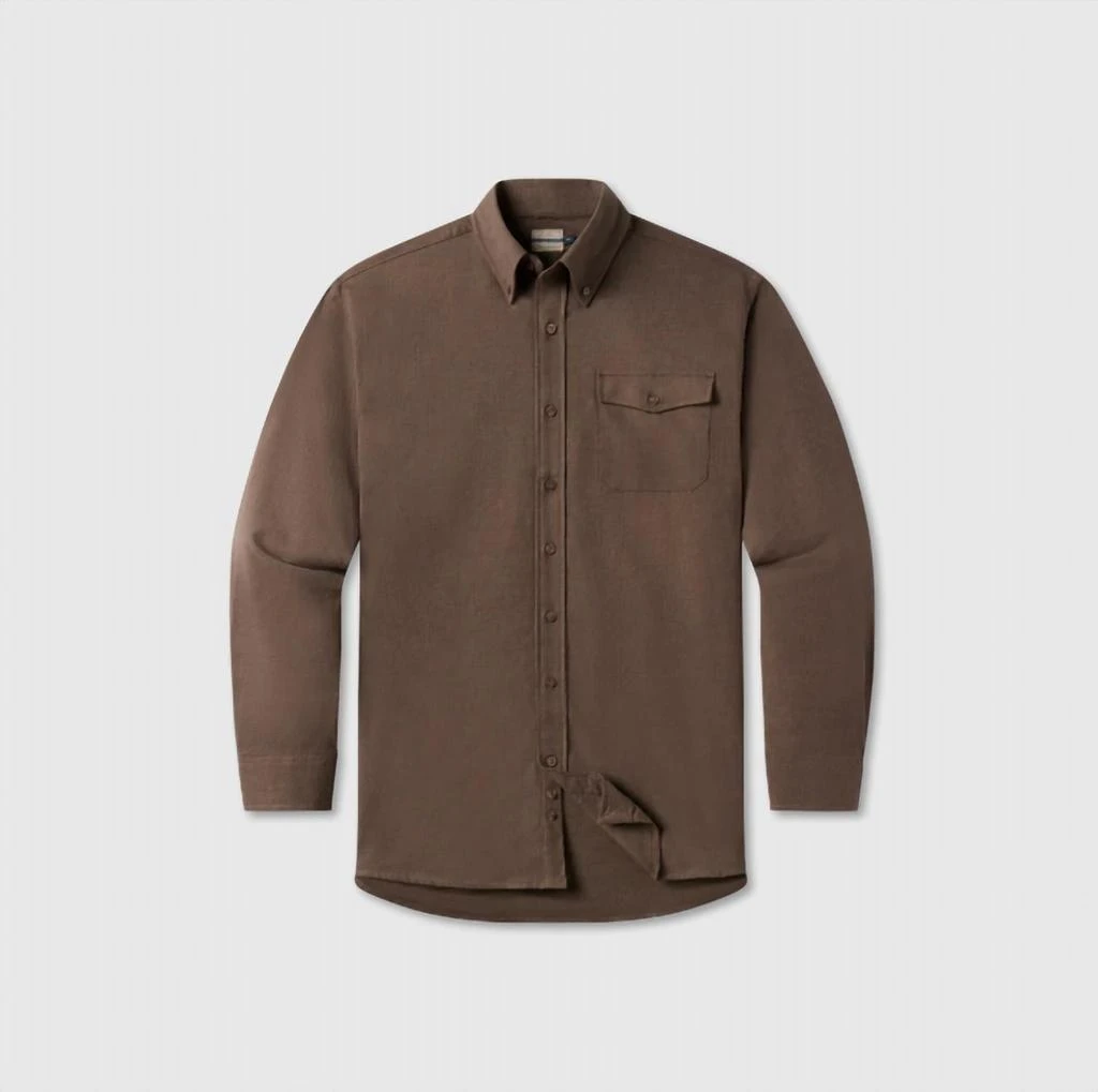 Southern Marsh Unisex Old Mill Heather Flannel Shirt In Burnt Taupe 1
