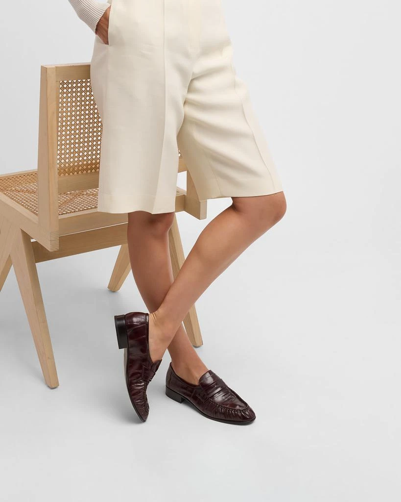 The Row Soft Leather Flat Loafers 2