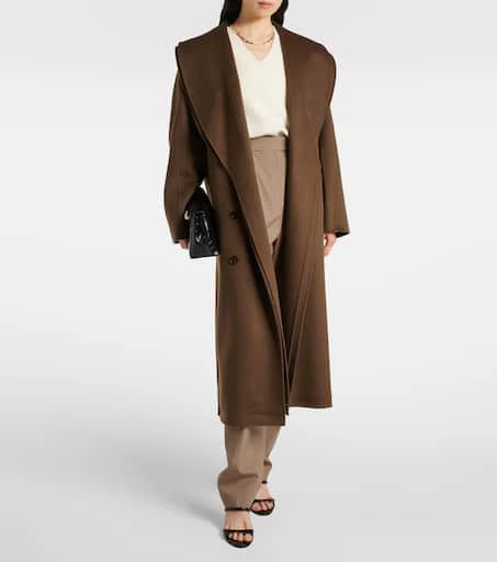 Róhe Scarf-detail wool coat 2