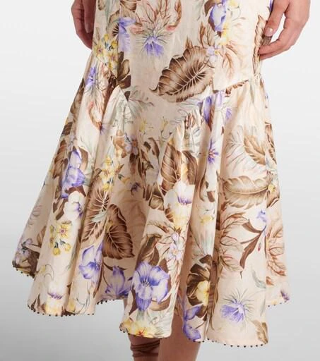 Coco bow-detail floral linen midi dress  On Sale Now with Up to 40% Off |  Discover Exclusive Deals & Savings at BeyondStyle  Authentic Zimmermann  women|w|e|designers|m|o|zimmermann|summer|n|dresses|clothing with  Limited-Time Discounts, Free Shipping,