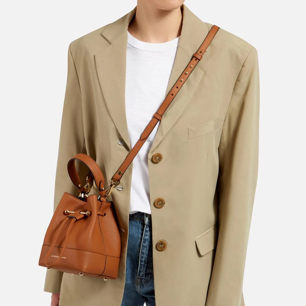 Strathberry Lana Osette Pebble-Grain Leather Bucket Bag 2