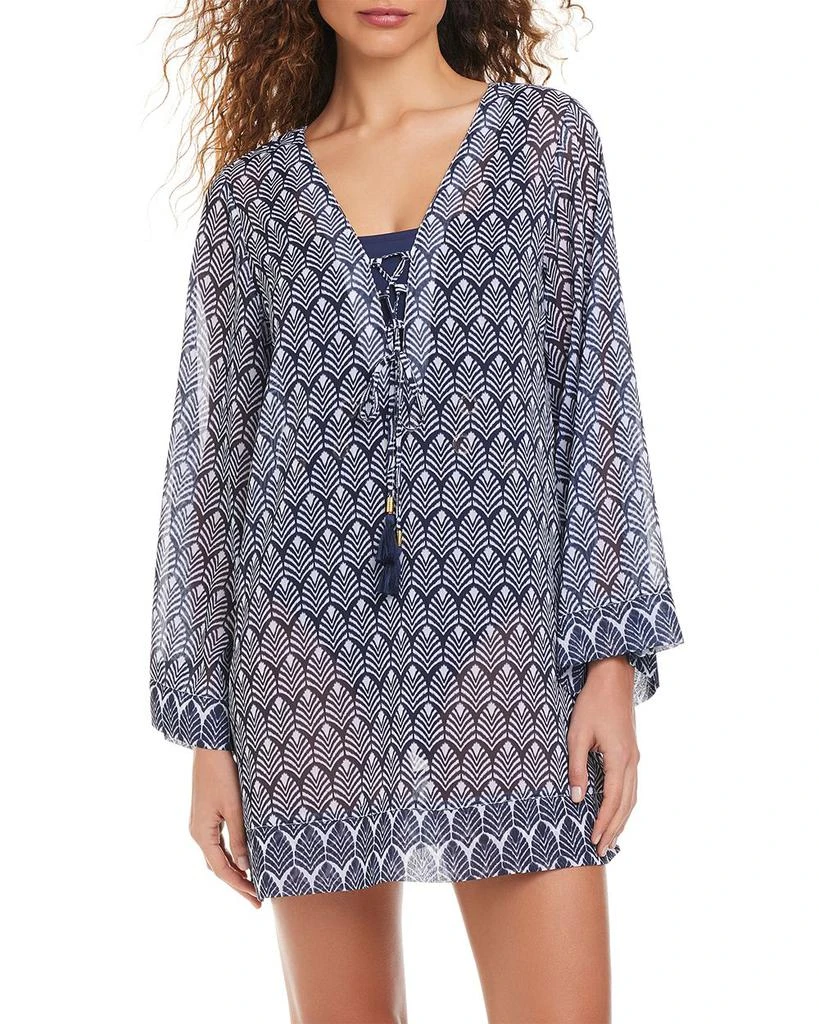 Beyond Control V Neck Front Tie Dress Swim Cover-Up 4