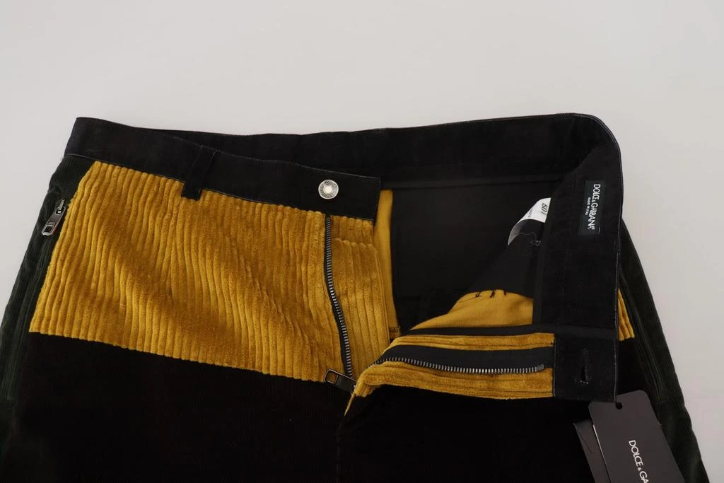 Dolce & Gabbana Dolce & Gabbana Elegant  Tape Trousers with yellow Men's Accent 4