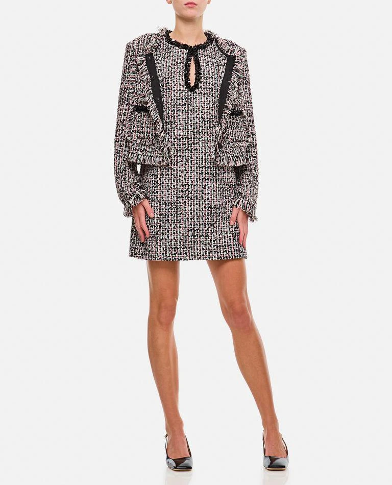 Self Portrait Black Boucle Embellished Mini Dress 2