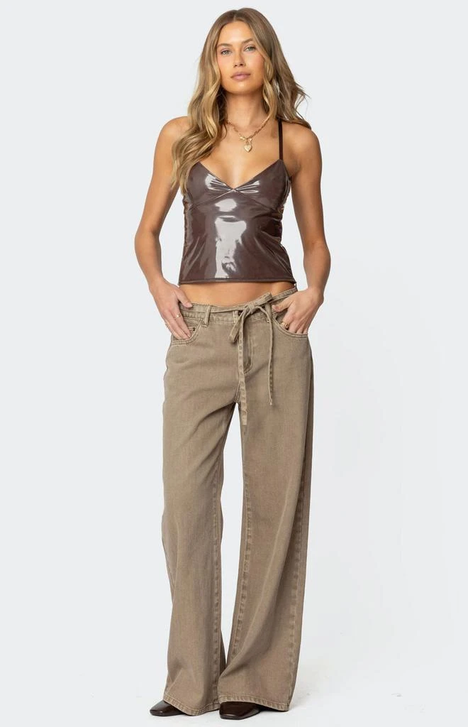 Edikted Carmie Vinyl Tank Top 3