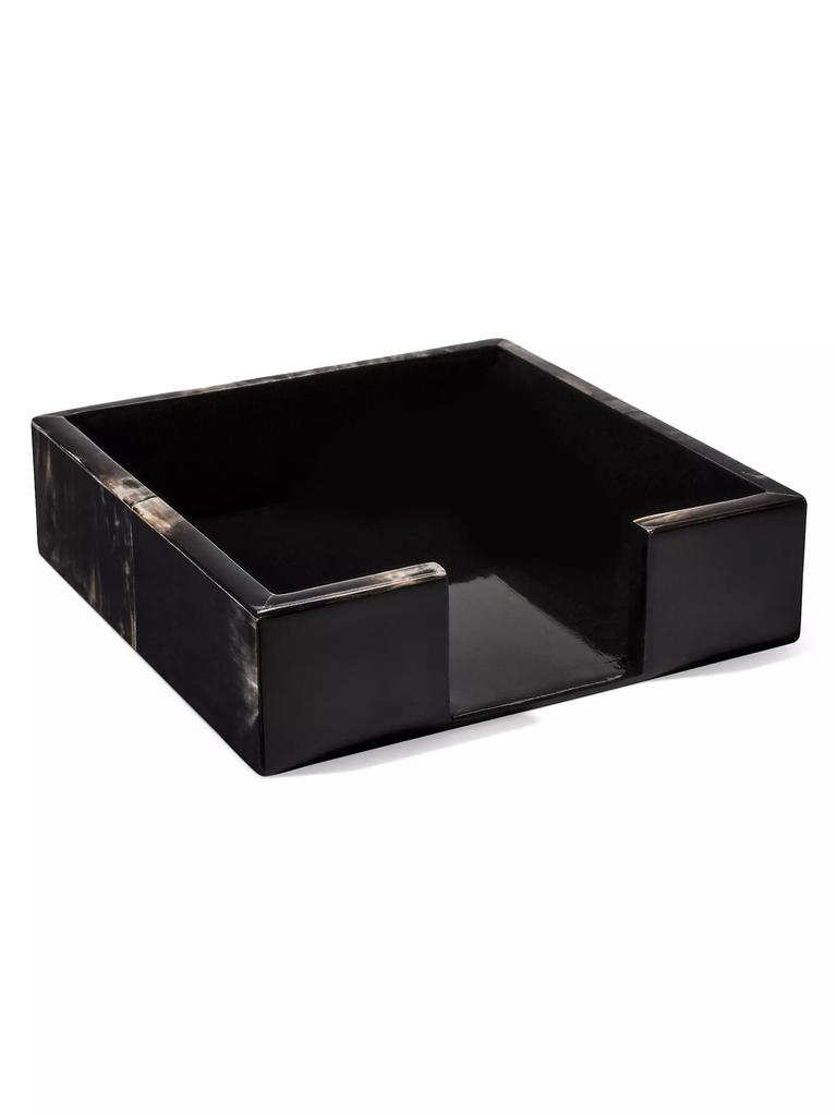 LADORADA Bull ​Horn & Wood Veneer Napkin Holder