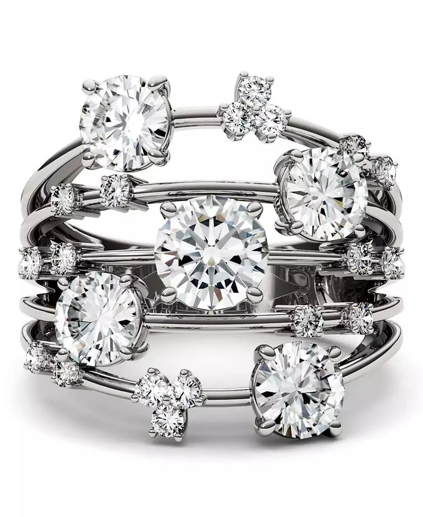 Charles & Colvard Moissanite Galaxy Fashion Ring (3-1/8 ct. t.w. Diamond Equivalent) in 14k White Gold 3