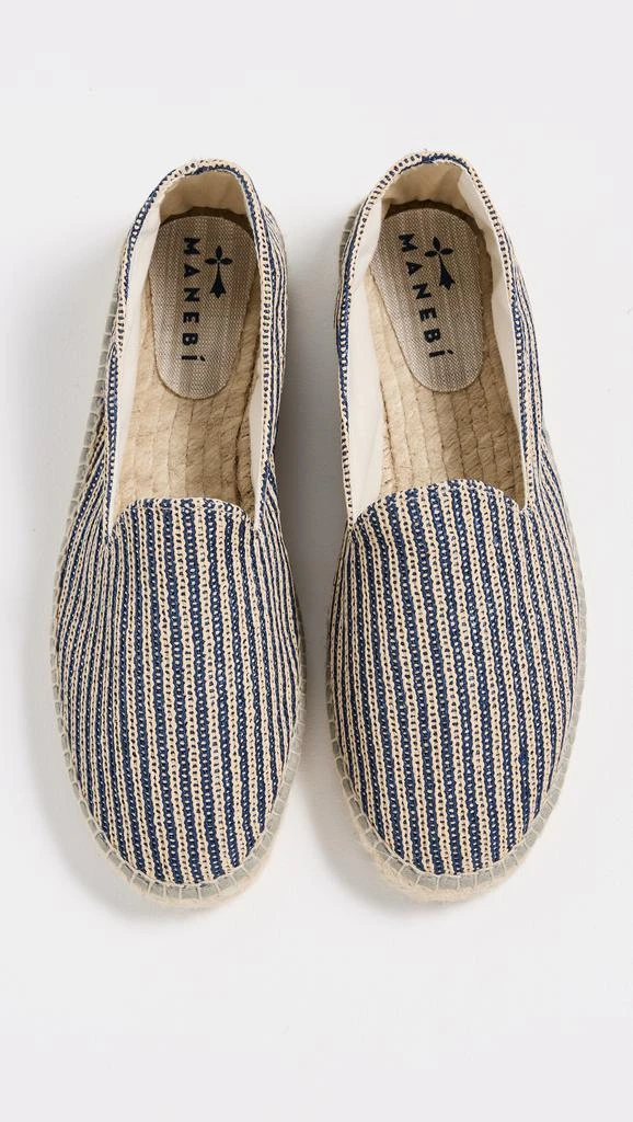 Manebi Raffia Stripe Classic Espadrilles 3