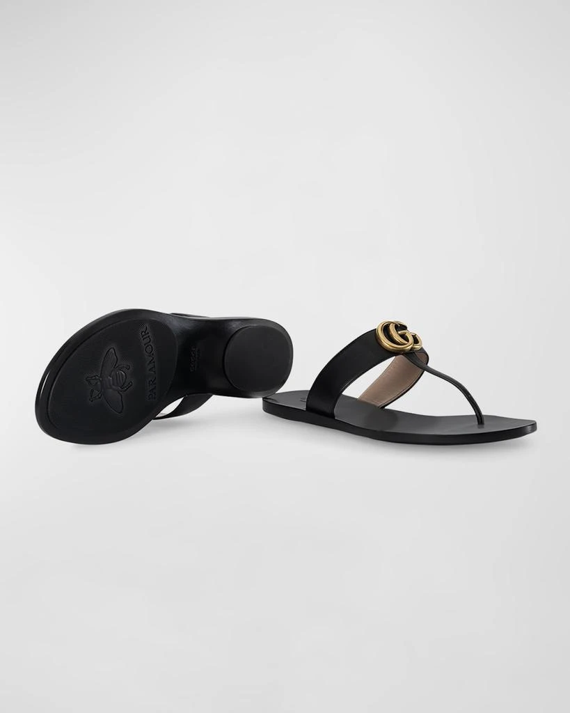 Gucci Flat Marmont Leather Thong 4