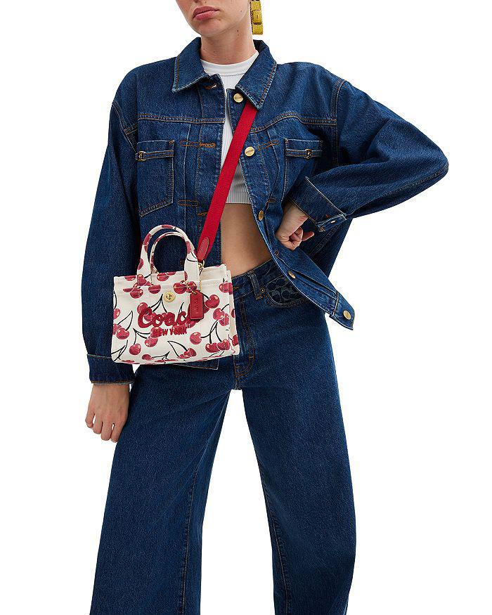 Coach Cargo Tote Bag 20 with Cherry Print