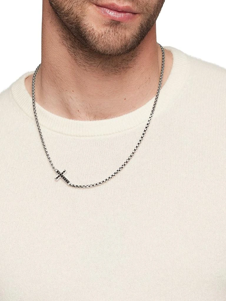 David Yurman Streamline® Cross Station Necklace with Pavé Black Diamonds 2