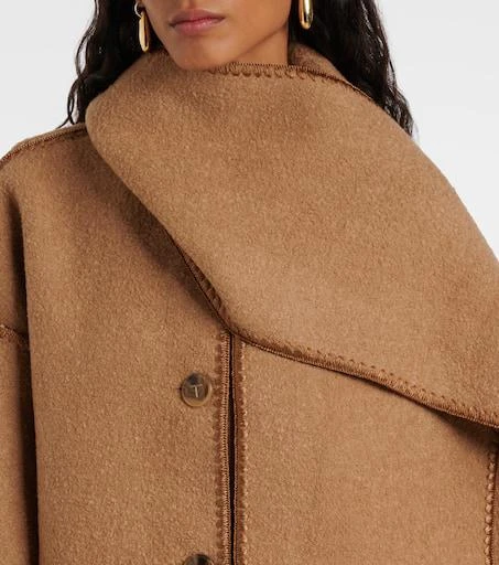 Totême Embroidered wool-blend scarf jacket 5