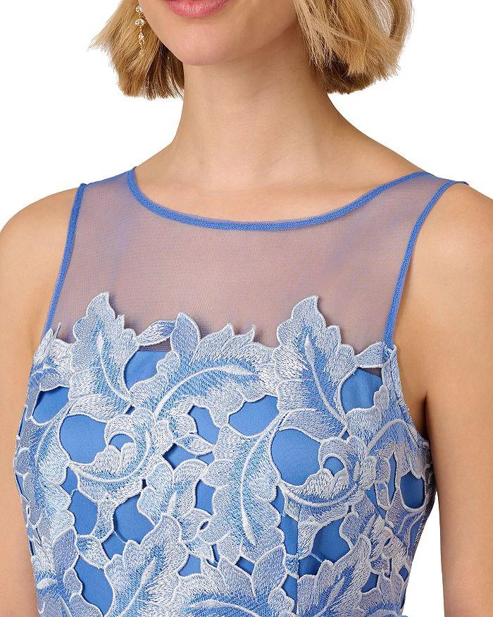 Adrianna Papell Illusion Neck Tonal Lace Dress 2