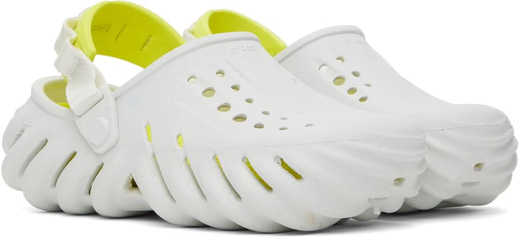 Crocs White & Yellow Echo Clogs 4