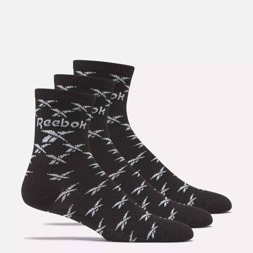 Reebok Zone Cushion Mid Crew Socks 3 Pairs