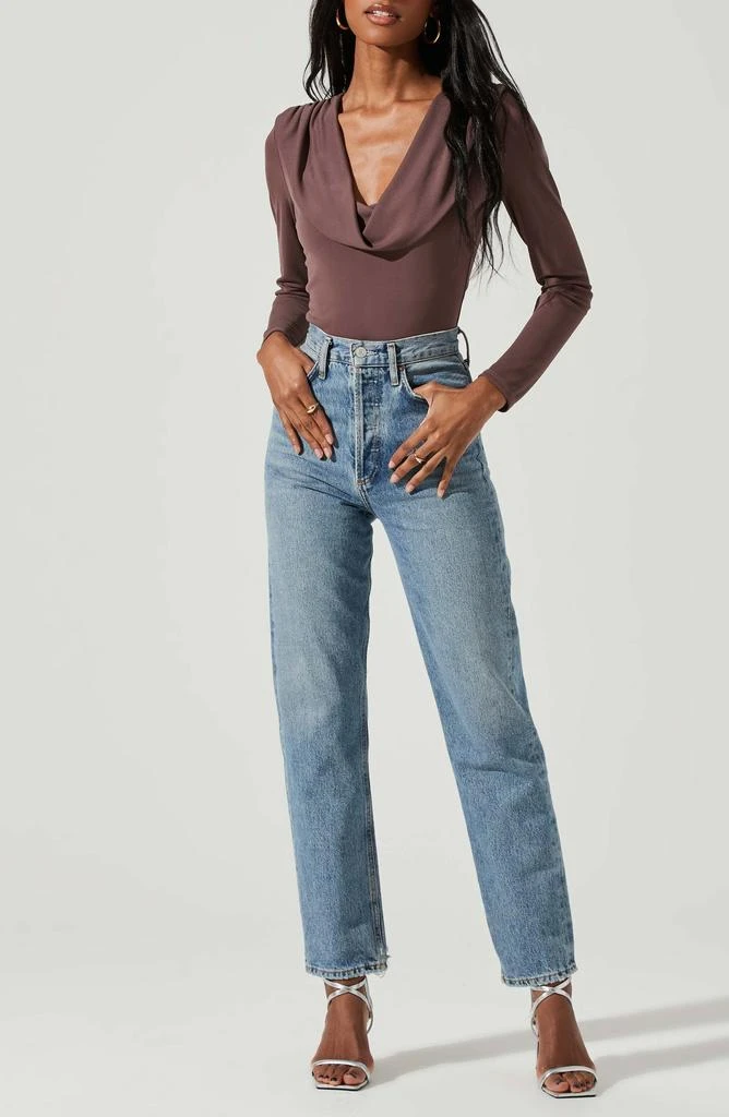 ASTR Kimberly Cowl Neck Long Sleeve Bodysuit 6