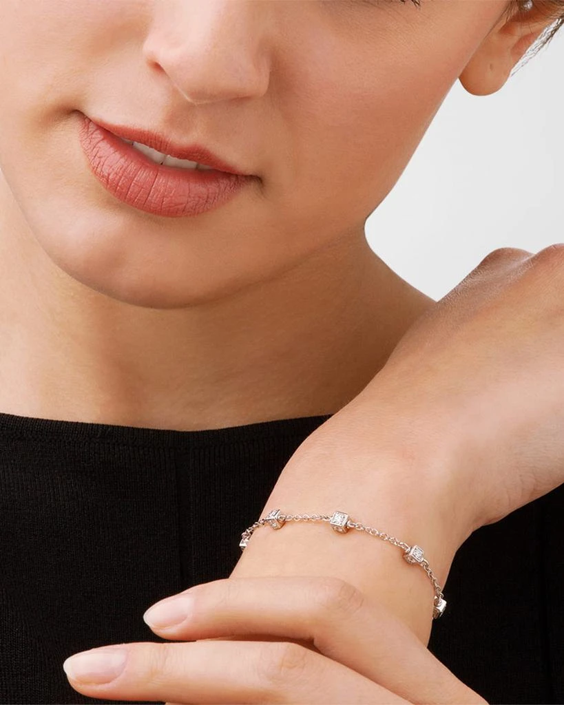 Miseno Faro 18K White Gold Chain Link Bracelet with Diamonds 2