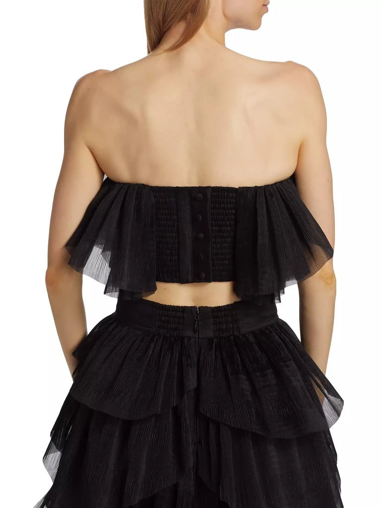 Aje Elsie Tulle Pleated Bustier Top 5